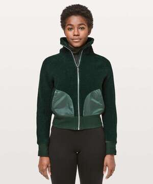 lululemon So Sherpa Jacket Malachite Size 4